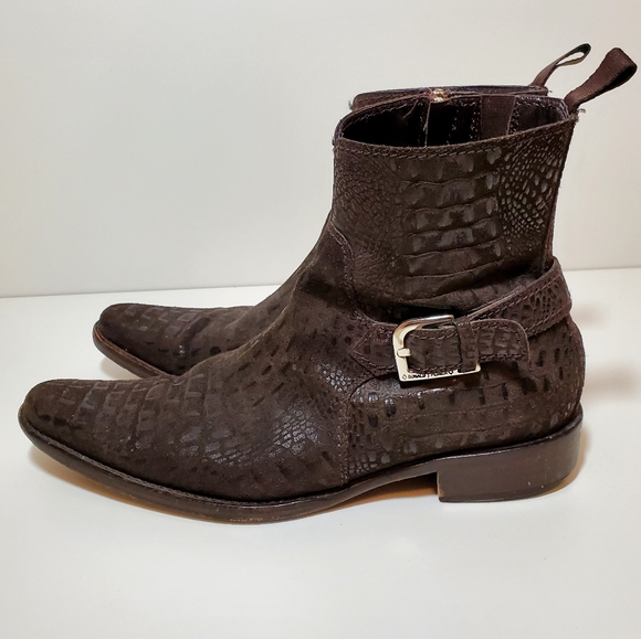 Donald J. Pliner Other - •DONALD J. PLINER• Distressed Gator Suede Boots